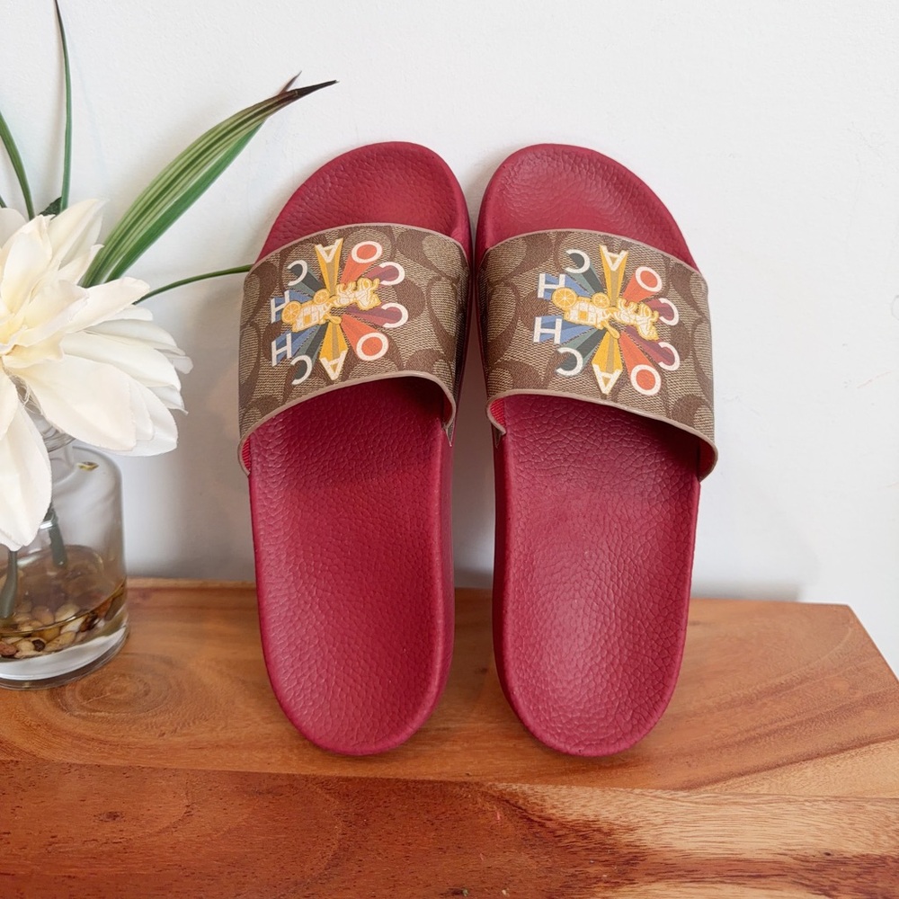 NWT Coach Uli Sport Slide With Floral Print size US7 - Picture 6 of 8